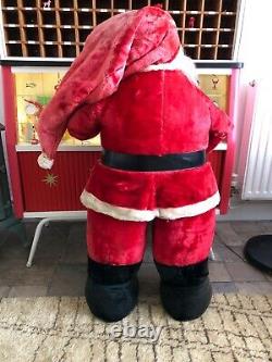 Large Vintage Rubber Face Santa Father Christmas Doll Plush Rushton