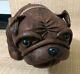 Leather Like/poly Bull Dog Plush Stuffed Animal- Unknown Maker- High Quality