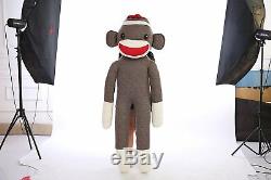 Life Size Sock Monkey Plush Toy 72 Brown Sockie Knitted Huggable Plushland
