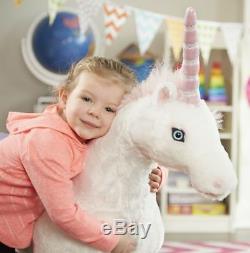 Lifelike Giant Unicorn Plush Soft Toy Melissa & Doug Amazing NEW