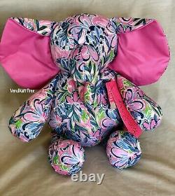 Lilly Pulitzer GECKO GREEN TIGER SUNRISE Plush MINNIE ELEPHANT Stuffed Animal