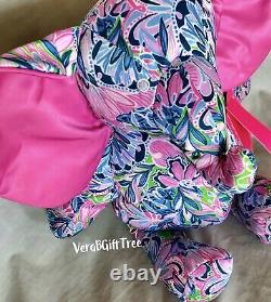 Lilly Pulitzer GECKO GREEN TIGER SUNRISE Plush MINNIE ELEPHANT Stuffed Animal