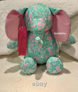 Lilly Pulitzer MANDEVILLA PINK SAND Plush MINNIE ELEPHANT Stuffed Animal NWT New