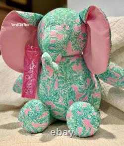 Lilly Pulitzer MANDEVILLA PINK SAND Plush MINNIE ELEPHANT Stuffed Animal NWT New