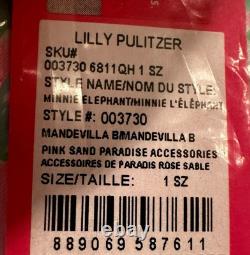 Lilly Pulitzer MANDEVILLA PINK SAND Plush MINNIE ELEPHANT Stuffed Animal NWT New