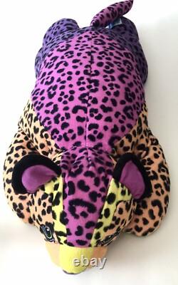 Lisa Frank Cheetah Jaguar Wild Cat Plush Stuffed Animal 20 Colorful Vintage