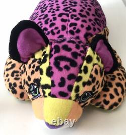 Lisa Frank Cheetah Jaguar Wild Cat Plush Stuffed Animal 20 Colorful Vintage