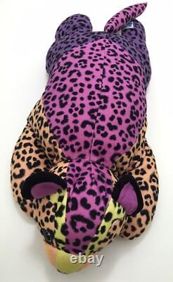 Lisa Frank Cheetah Jaguar Wild Cat Plush Stuffed Animal 20 Colorful Vintage