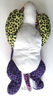 Lisa Frank Cheetah Jaguar Wild Cat Plush Stuffed Animal 20 Colorful Vintage