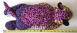 Lisa Frank Cheetah Jaguar Wild Cat Plush Stuffed Animal 20 Colorful Vintage