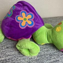 Lisa Frank Peekaboo Turtle Plush Toy Stuffed Animal 18 Vintage