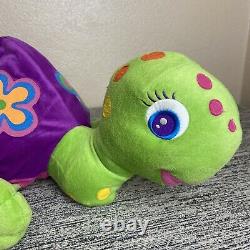 Lisa Frank Peekaboo Turtle Plush Toy Stuffed Animal 18 Vintage