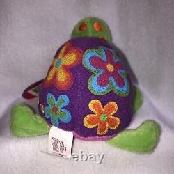 Lisa Frank Peekaboo Turtle Plush Toy Stuffed Animal with Tags 5 Vintage 1990's