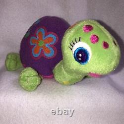 Lisa Frank Peekaboo Turtle Plush Toy Stuffed Animal with Tags 5 Vintage 1990's