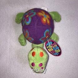 Lisa Frank Peekaboo Turtle Plush Toy Stuffed Animal with Tags 5 Vintage 1990's