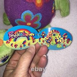 Lisa Frank Peekaboo Turtle Plush Toy Stuffed Animal with Tags 5 Vintage 1990's