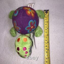 Lisa Frank Peekaboo Turtle Plush Toy Stuffed Animal with Tags 5 Vintage 1990's