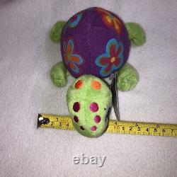Lisa Frank Peekaboo Turtle Plush Toy Stuffed Animal with Tags 5 Vintage 1990's