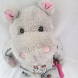 Little Snoozems Hippo Plush Petite Monde Designs Stuffed Animal Vtg Rare HTF