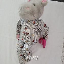 Little Snoozems Hippo Plush Petite Monde Designs Stuffed Animal Vtg Rare HTF