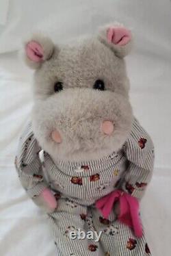 Little Snoozems Hippo Plush Petite Monde Designs Stuffed Animal Vtg Rare HTF