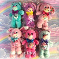 Lot 6 Yum Yums Vintage Plush 2 Bunnies 2 Bears Puppy Mouse Rare Japan 8