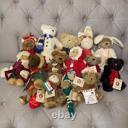 Lot Of 15 Boyds Bears Plush Stuffed Animals Xmas Christmas Easter Spring Vintage