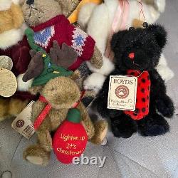 Lot Of 15 Boyds Bears Plush Stuffed Animals Xmas Christmas Easter Spring Vintage