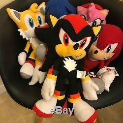 Lot Of 5 Sonic The Hedgehog Stuffed Plush Rare Set Toy Network 16 Brand New Tag