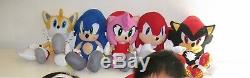 Lot Of 5 Sonic The Hedgehog Stuffed Plush Rare Set Toy Network 16 Brand New Tag