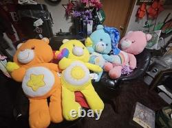 Lot Of Care Bears Baby 2002 Jumbo 26-inch Stuffed Animal Plush