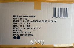 Lot of 24 Plush Black Bear Brown Floppy Animal Kingdom Collection Bulk Buy NEW