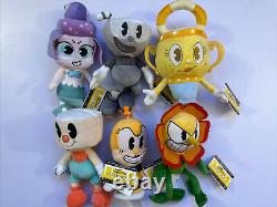 Lot of 6 Funko Cuphead Plush Stuffed Animal Toys rare Authentic With Tags