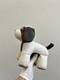 Louis Vuitton Doudou Dog Gi0251 Leather White Brown Plush Stuffed Animal Used