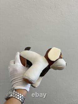 Louis Vuitton DouDou Dog GI0251 Leather White Brown Plush Stuffed Animal Used