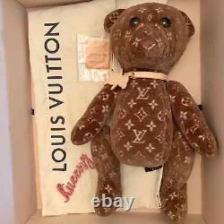 Louis Vuitton Teddy Bear Monogram Doudou Plush stuffed Velour Brown Authentic LV
