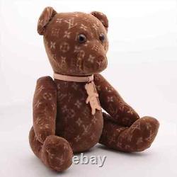 Louis Vuitton Teddy Bear Monogram Doudou Plush stuffed Velour Brown Authentic LV