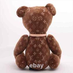 Louis Vuitton Teddy Bear Monogram Doudou Plush stuffed Velour Brown Authentic LV