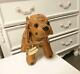 Mcm Dog Leather Plush Doll Stuffed Toy Withcollar Charm Excellent