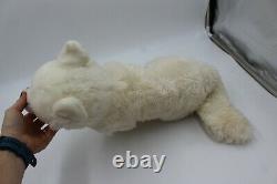 Magnussen Home WHITE Wolf Dog 24 Plush Stuffed Animal Fox Realistic Lifelike