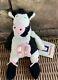 Manhattan Toy 2001 Tip Toes Clara Cow 8 Terrycloth Plush Stuffed Animal With Tag