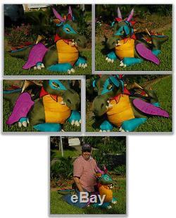 Manhattan Toy Co. Nor The GIANT Dragon Nylon Plush 57 Long VINTAGE 1996