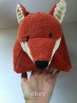 Manhattan Toy Fox Red Corduroy Ears Pillow Plush Beanbag stuffed animal 17 Rare