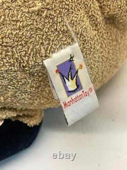 Manhattan Toy Rabbit Tip Toes Terry Cloth Plush Beanie Stuffed Animal Bunny 1998