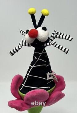 Manhattan Toy Sadie Spider Lollipuppet Flower Plush Stuffed Animal Toy 1999 14