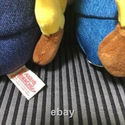 Mario Luigi Pikachu plush Stuffed Toy Set of 2 Nintendo 2016 Authentic Used