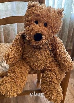 Mary Meyer Shaggy Brown Teddy Bear Plush Stuffed Animal Soft Toy Plaid Bow 21