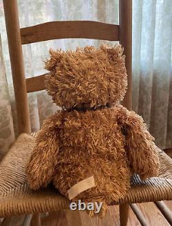 Mary Meyer Shaggy Brown Teddy Bear Plush Stuffed Animal Soft Toy Plaid Bow 21