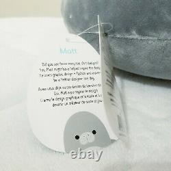 Matt the 8 Gray Manatee Squishmallow Stuffed Animal Toy Plush