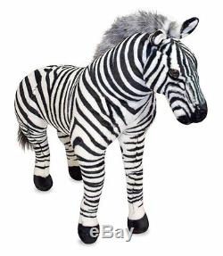Melissa & Doug Zebra Plush Stuffed Animal 3 Foot Tall Huge Big New Toy 3x3 Zebra